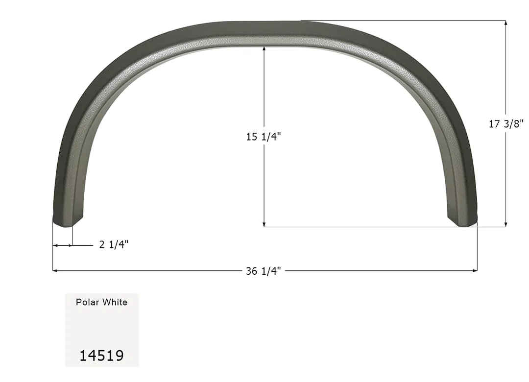 14519 – ICON Fender Skirt, Vehicle Fitment: Various Forest River Forester Models 36-1/4 Inch Length x 17-3/8 Inch Hei...